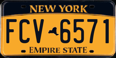 NY license plate FCV6571