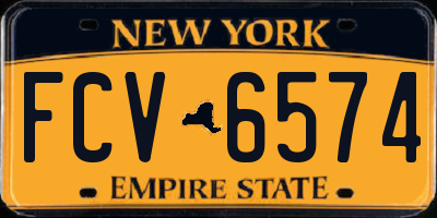 NY license plate FCV6574