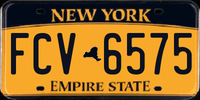 NY license plate FCV6575
