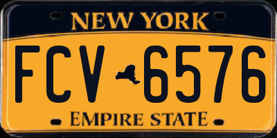 NY license plate FCV6576