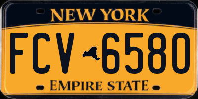NY license plate FCV6580