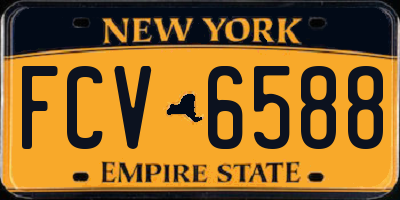 NY license plate FCV6588