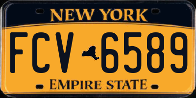 NY license plate FCV6589