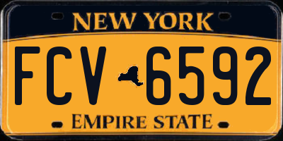NY license plate FCV6592