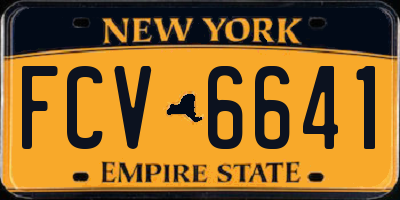 NY license plate FCV6641