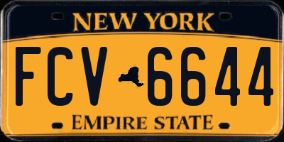 NY license plate FCV6644