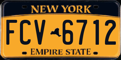 NY license plate FCV6712