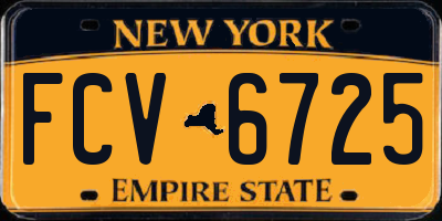 NY license plate FCV6725