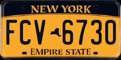 NY license plate FCV6730