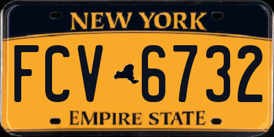 NY license plate FCV6732