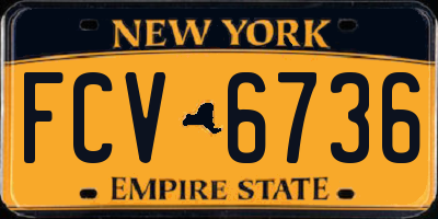 NY license plate FCV6736
