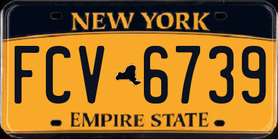 NY license plate FCV6739