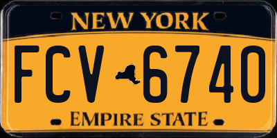 NY license plate FCV6740