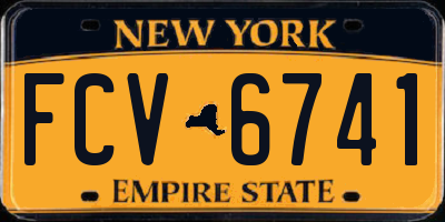 NY license plate FCV6741