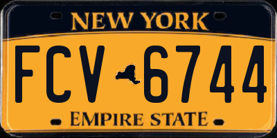 NY license plate FCV6744