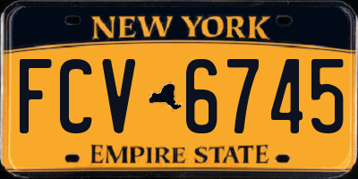 NY license plate FCV6745