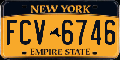 NY license plate FCV6746