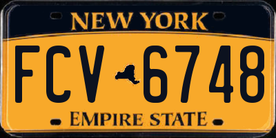 NY license plate FCV6748