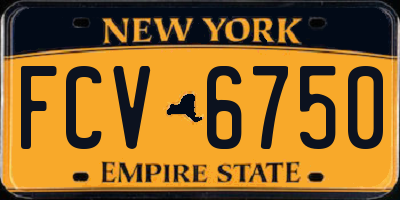 NY license plate FCV6750