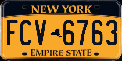 NY license plate FCV6763