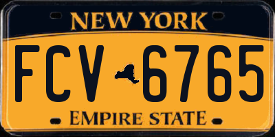 NY license plate FCV6765
