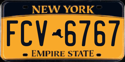 NY license plate FCV6767