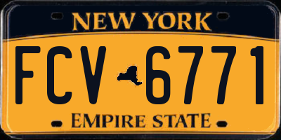 NY license plate FCV6771