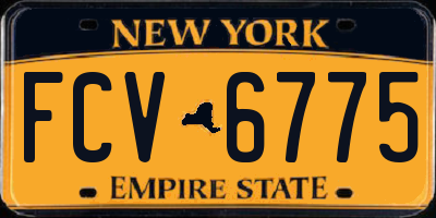 NY license plate FCV6775