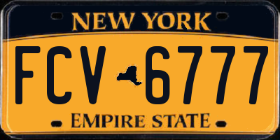 NY license plate FCV6777