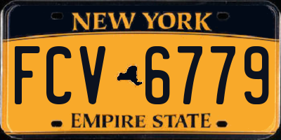 NY license plate FCV6779