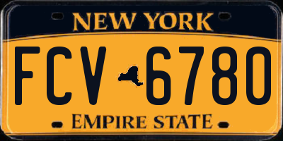 NY license plate FCV6780