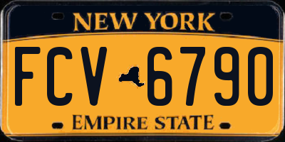 NY license plate FCV6790