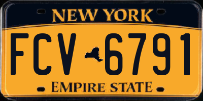 NY license plate FCV6791