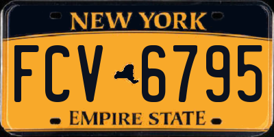 NY license plate FCV6795