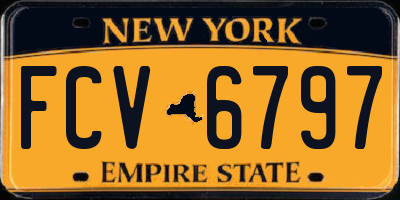 NY license plate FCV6797