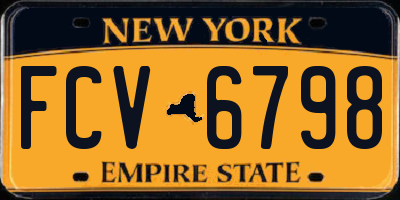NY license plate FCV6798