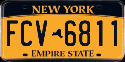 NY license plate FCV6811