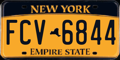 NY license plate FCV6844