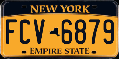NY license plate FCV6879
