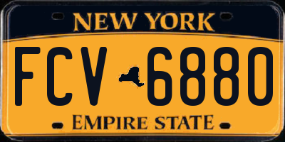 NY license plate FCV6880