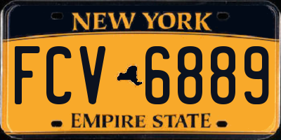 NY license plate FCV6889
