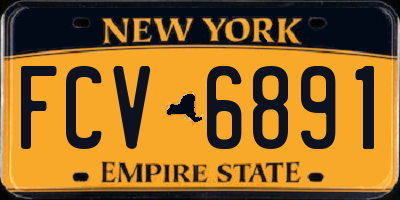 NY license plate FCV6891