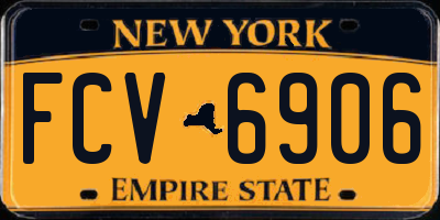 NY license plate FCV6906