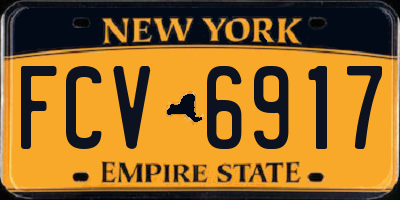 NY license plate FCV6917