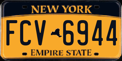 NY license plate FCV6944