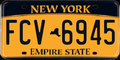 NY license plate FCV6945