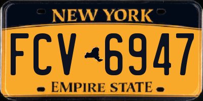 NY license plate FCV6947