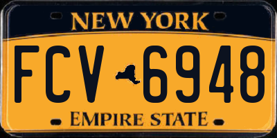 NY license plate FCV6948