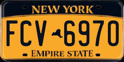 NY license plate FCV6970