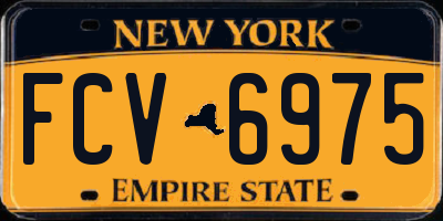 NY license plate FCV6975
